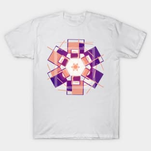 Geometric purple abstract modern psychedelic T-Shirt